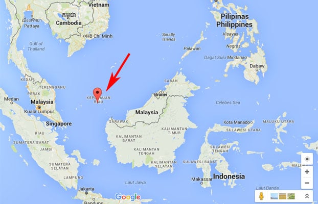 Image result for pulau natuna peta