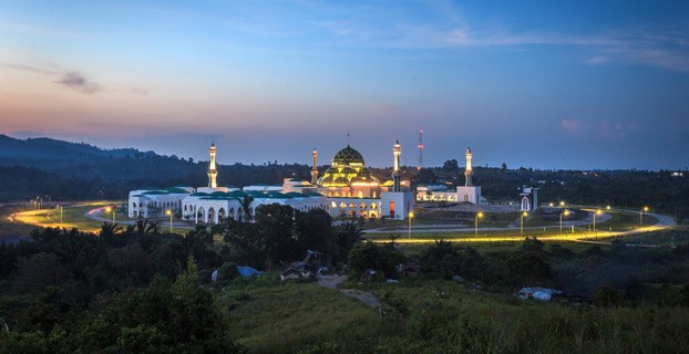 masjid agung natuna, taj mahal indonesia, masjid raya natuna, masjid terbesar di riau