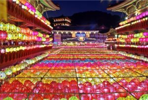 samkwang temple, festival lampion terbesar di korea