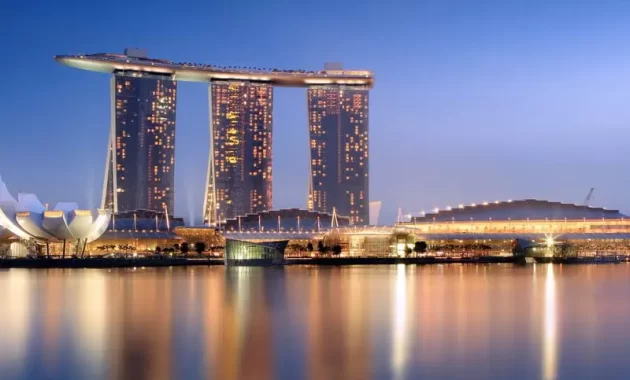 marina bay, gedung tertinggi di singapura, foto marina bay, bangunan megah di singapura